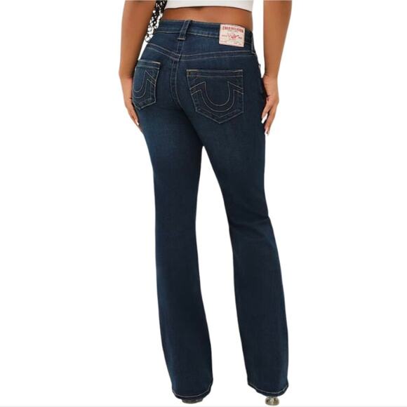 True‎ Religion Becca Mid Rise Bootcut Women's Dark Wash Blue Jeans Size 27 New - Picture 2 of 15